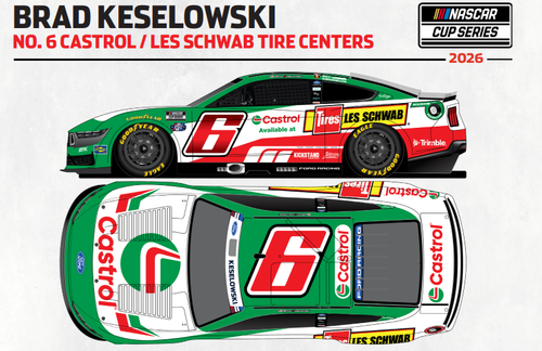 BRAD KESELOWSKI 2026 CASTROL / LES SCHWAB TIRE CENTERS  1/24 ARC DIECAST (ADVANCED ORDER)