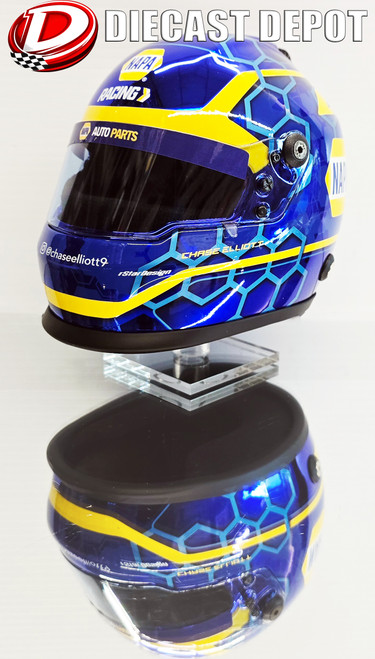 CHASE ELLIOTT 2025 NAPA 1/2 SCALE MINI REPLICA HELMET & DISPLAY PEDESTAL