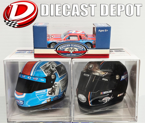 RICHARD PETTY 75TH ANNIVERSARY MICRO HELMETS & 1981 STP CAR 1/64 COMBO DEAL