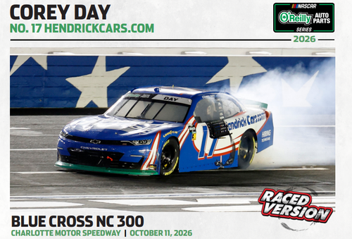 COREY DAY 2026 CHARLOTTE WIN HENDRICKCARS.COM RACED VERSION 1/24 ARC DIECAST (ADVANCED ORDER)
