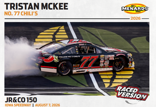 TRISTAN MCKEE 2026 IOWA WIN CHILI'S RACED VERSION ARCA SERIES  1/64 ARC DIECAST  (ADVANCED ORDER)