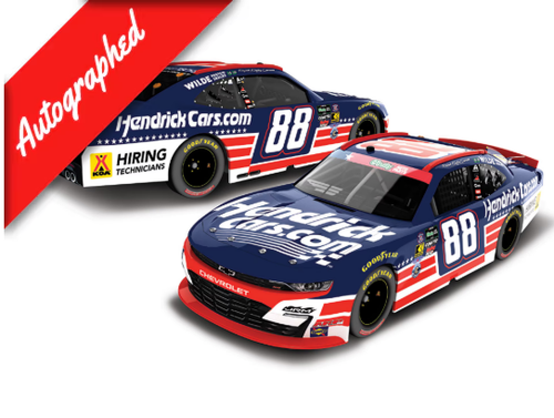 AUTOGRAPHED RAJAH CARUTH 2026 HENDRICKCARS.COM PATRIOTIC  1/24 ARC DIECAST (ADVANCED ORDER)