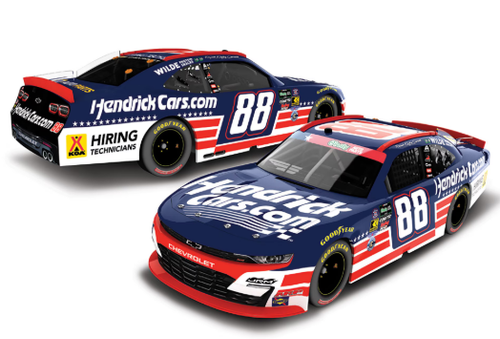 RAJAH CARUTH 2026 HENDRICKCARS.COM PATRIOTIC *COLOR CHROME*  1/24 ARC DIECAST (ADVANCED ORDER)