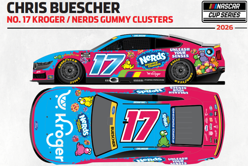 CHRIS BUESCHER 2026 KROGER/ NERDS GUMMY CLUSTERS *COLOR CHROME* 1/24 ARC DIECAST (ADVANCED ORDER)