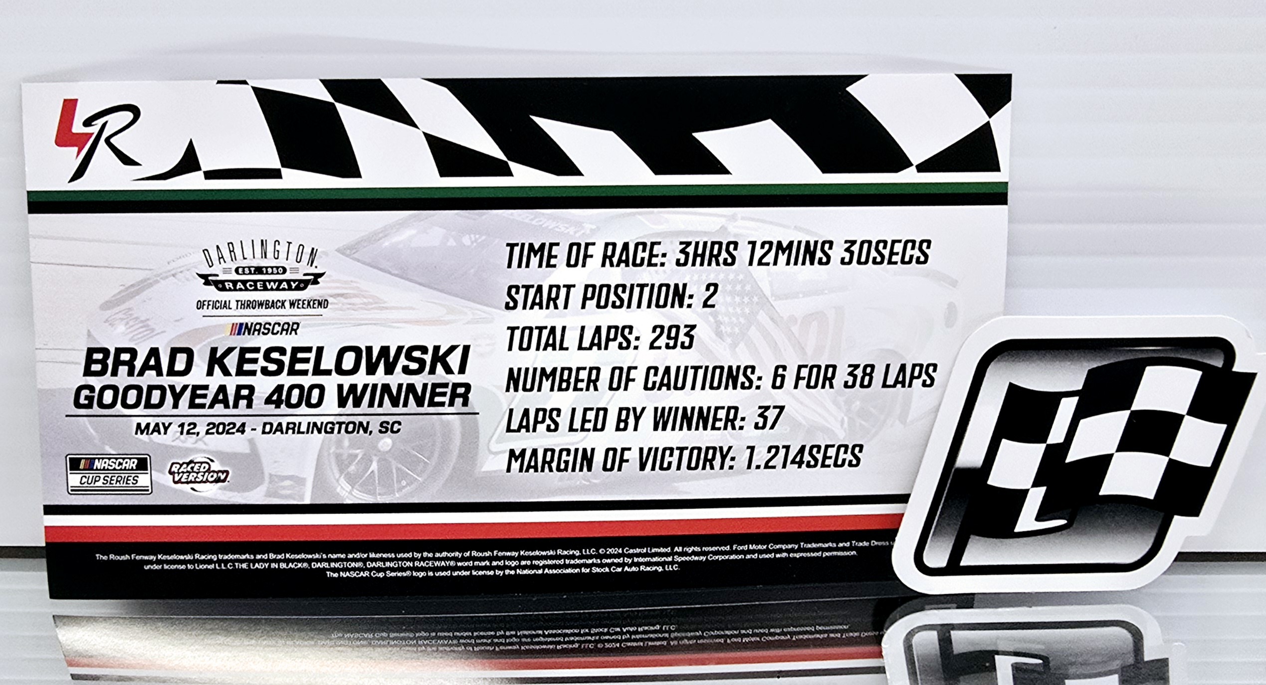 BRAD KESELOWSKI 2024 DARLINGTON WIN CASTROL RACED VERSION 1/24