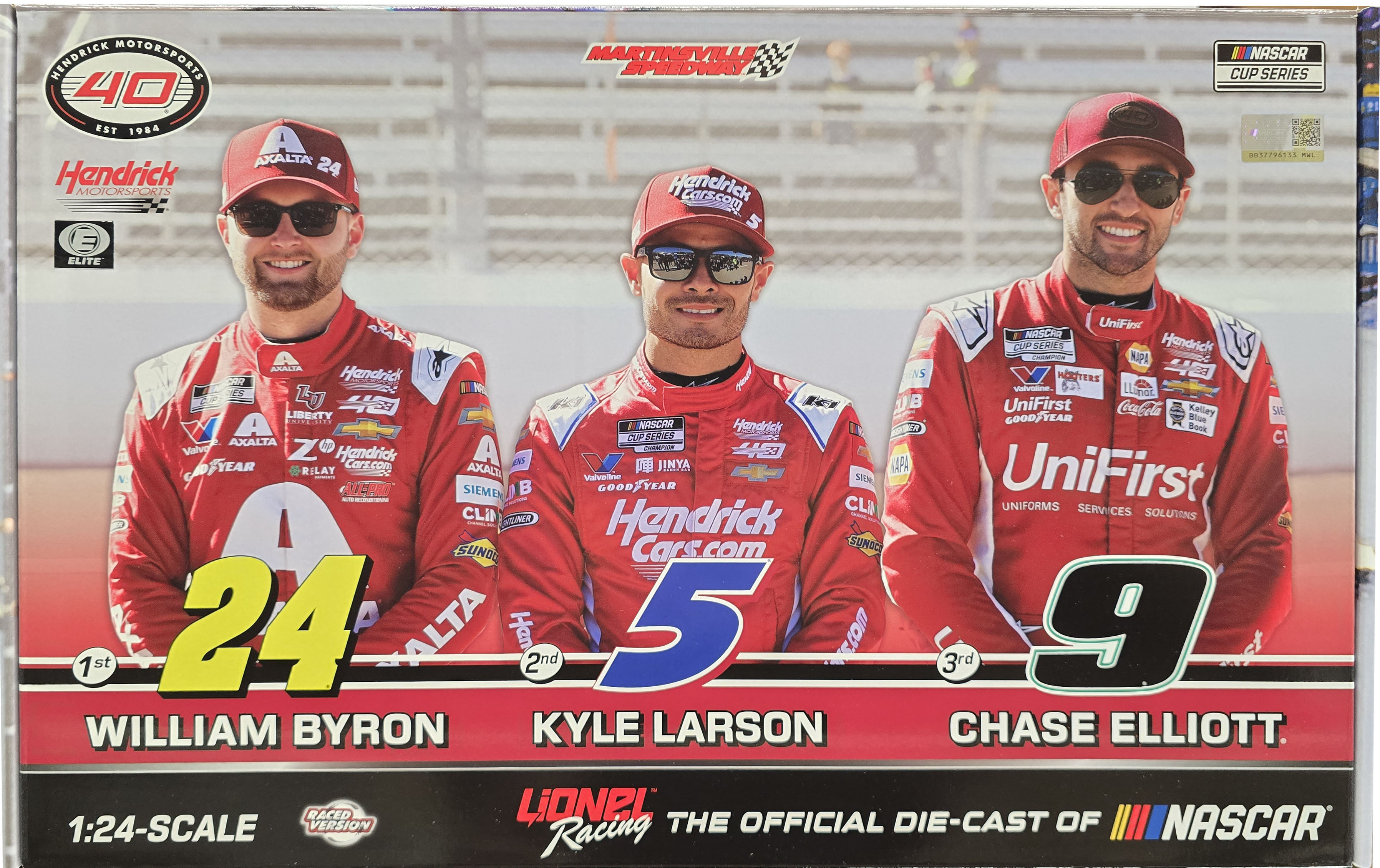 HENDRICK MOTORSPORTS 1-2-3 FINISH MARTINSVILLE 3-CAR SET 1/24