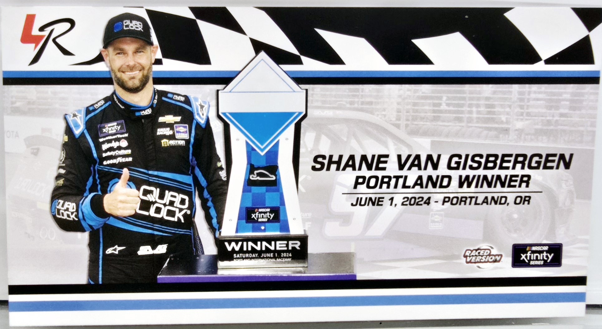 SHANE VAN GISBERGEN 2024 PORTLAND WIN QUAD LOCK RACED