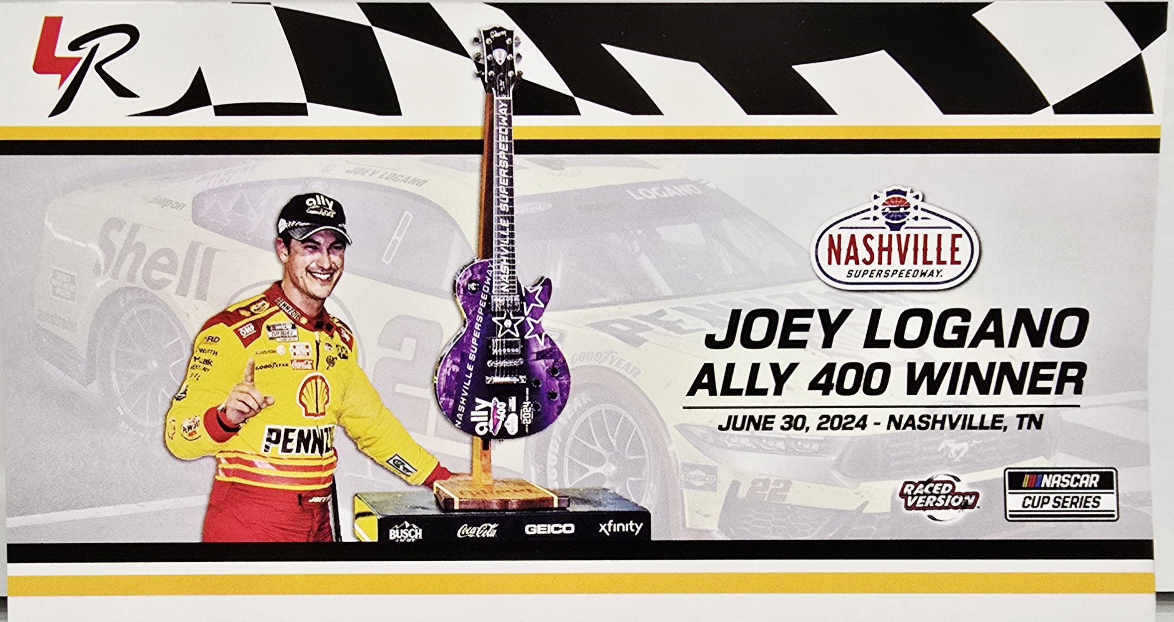 JOEY LOGANO 2024 NASHVILLE WIN RACED VERSION 1/24 ARC DIECAST