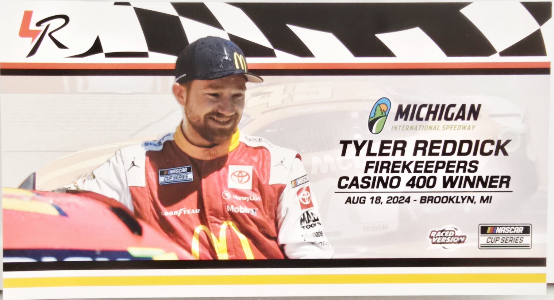 TYLER REDDICK 2024 MICHIGAN WIN RACED VERSION MCDONALDS 1/24 ARC