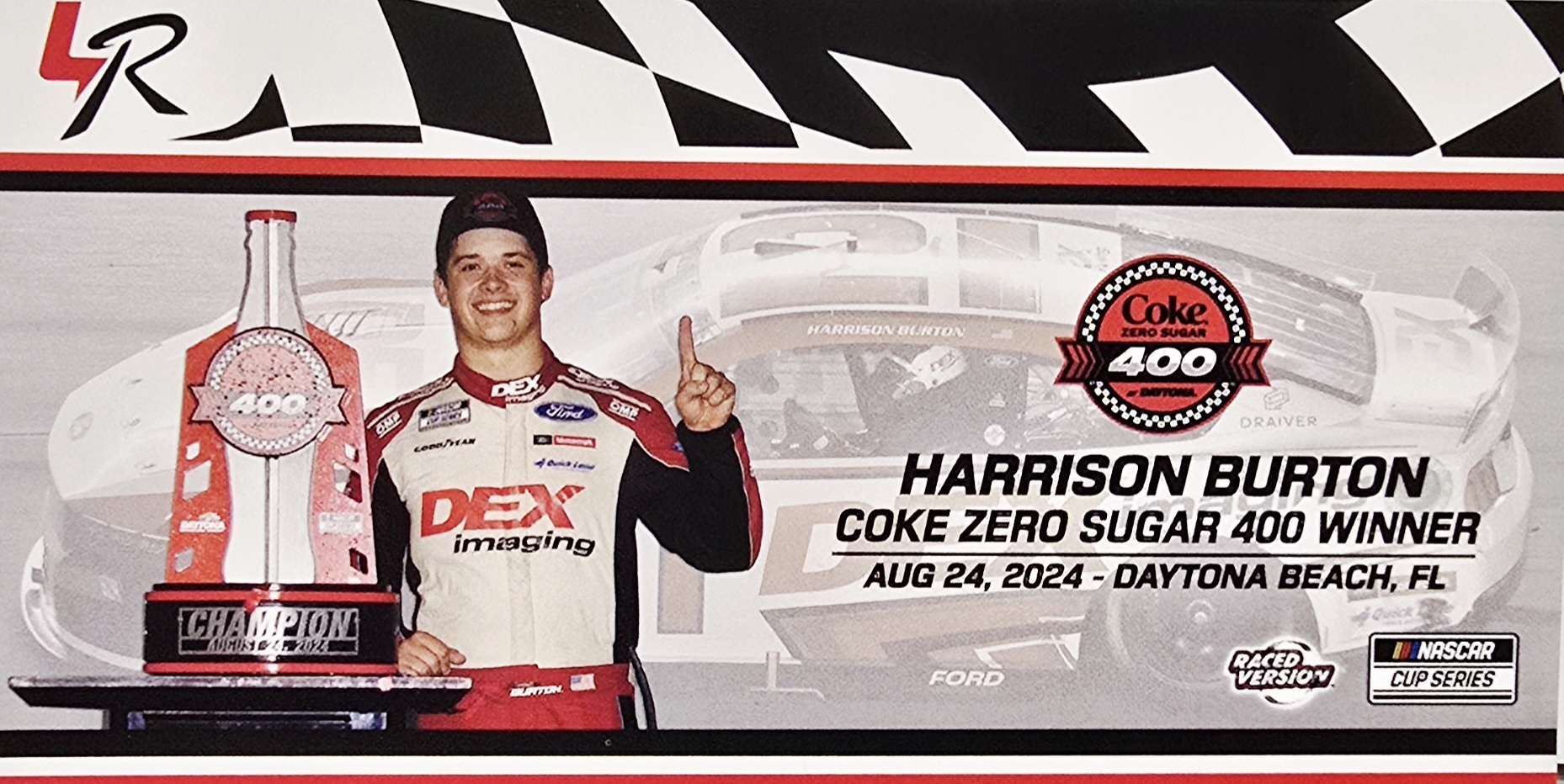HARRISON BURTON 2024 DAYTONA FIRST WIN / WOOD BROTHERS 100TH WIN