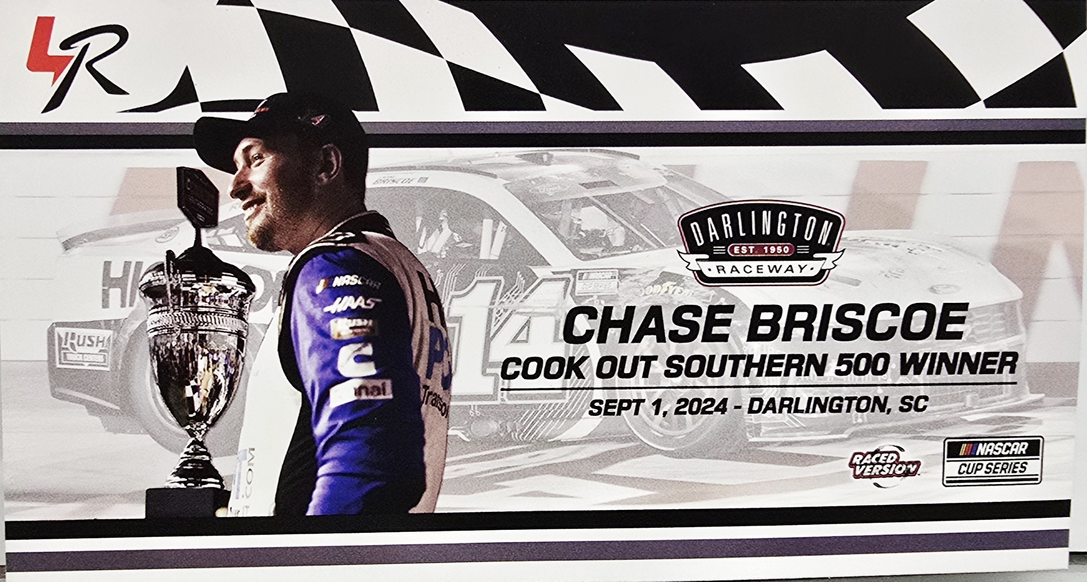 CHASE BRISCOE 2024 DARLINGTON WIN RACED VERSION HIGHPOINT BLACK 1