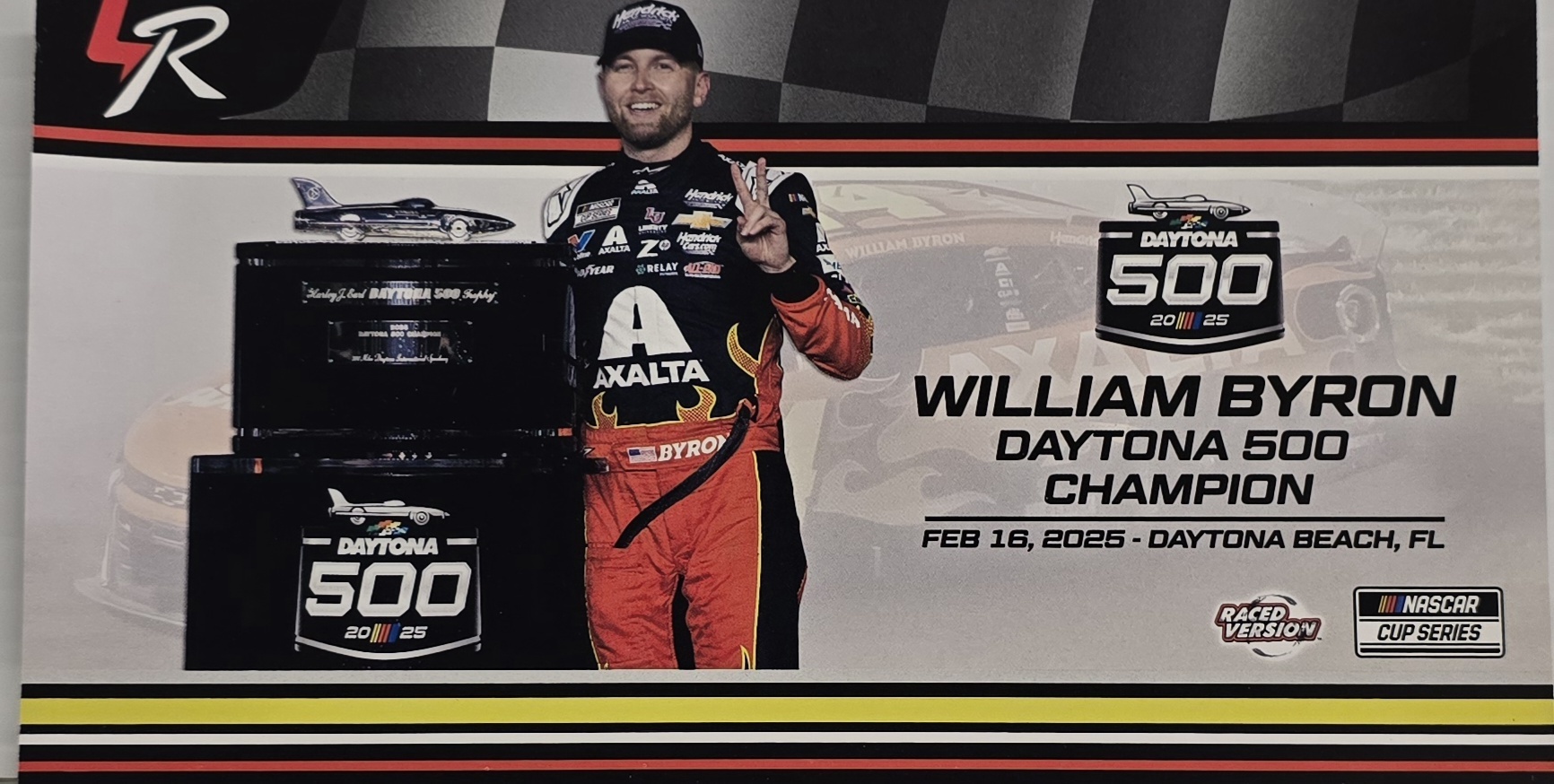 WILLIAM BYRON 2025 DAYTONA 500 WIN RACED VERSION AXALTA 1/24