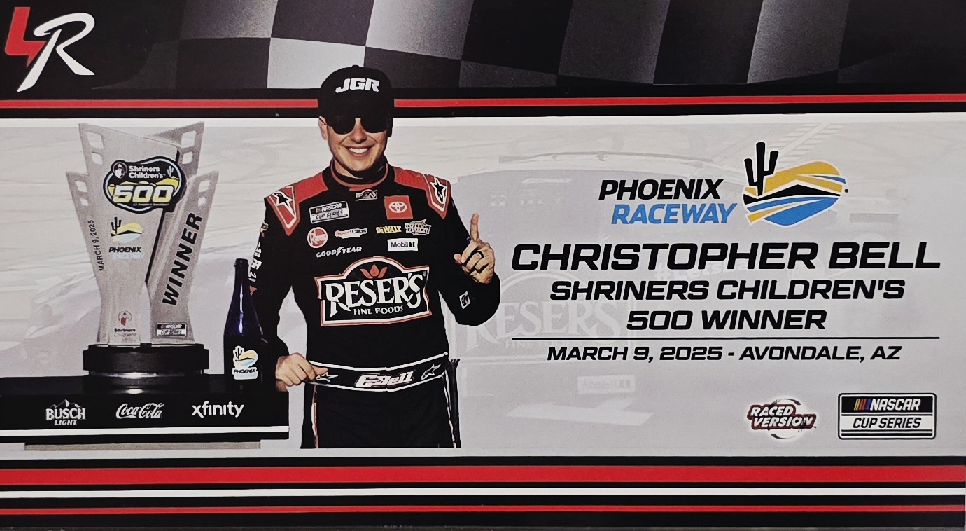 CHRISTOPHER BELL 2025 PHOENIX WIN RACED VERSION RESER'S 1/24 ARC