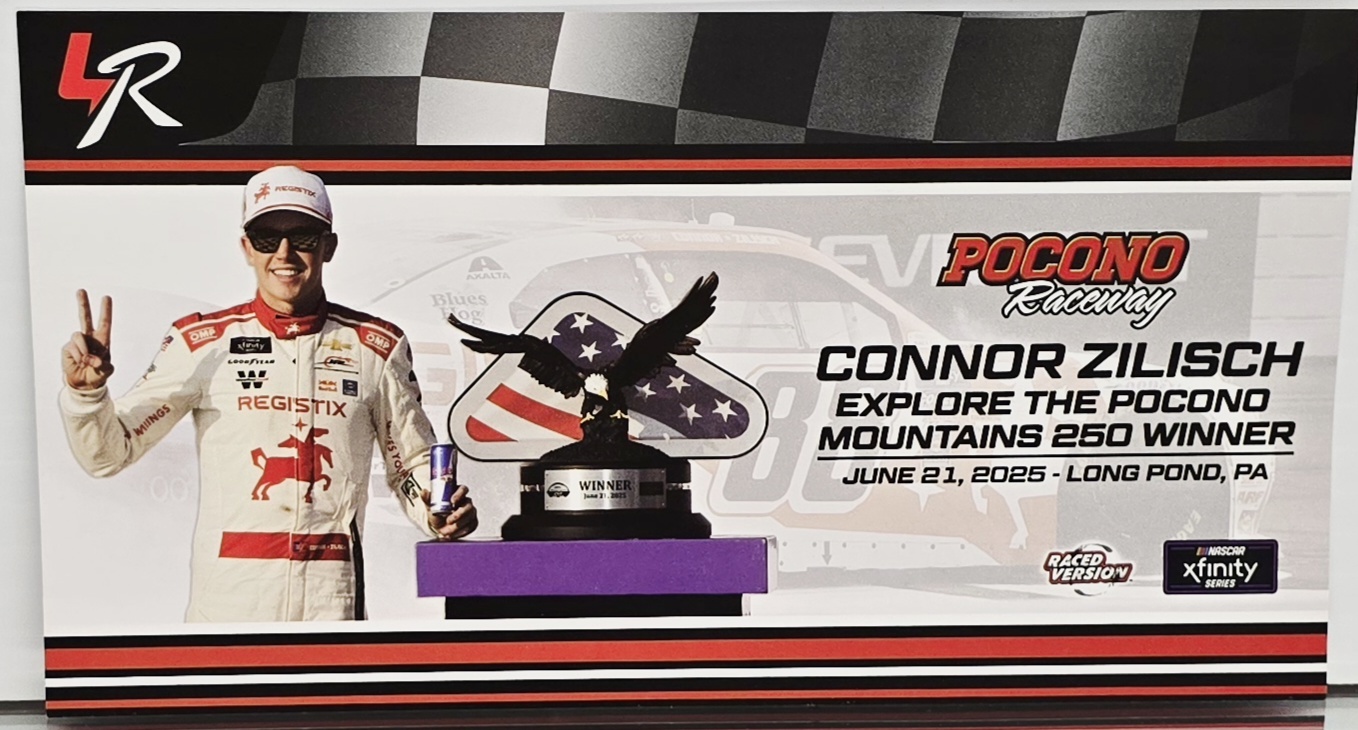 CONNOR ZILISCH 2025 POCONO WIN REGISTIX RACED VERSION *COLOR