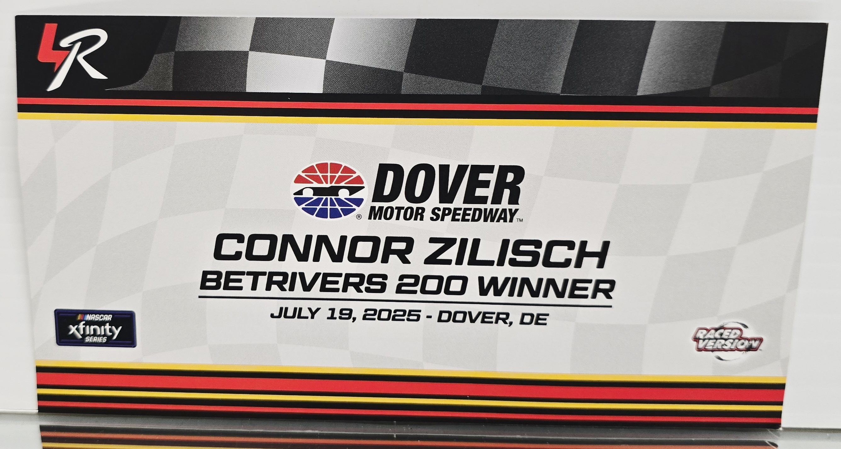 CONNOR ZILISCH 2025 DOVER WIN RACED VERSION CAROLINA CARPORTS 1/24