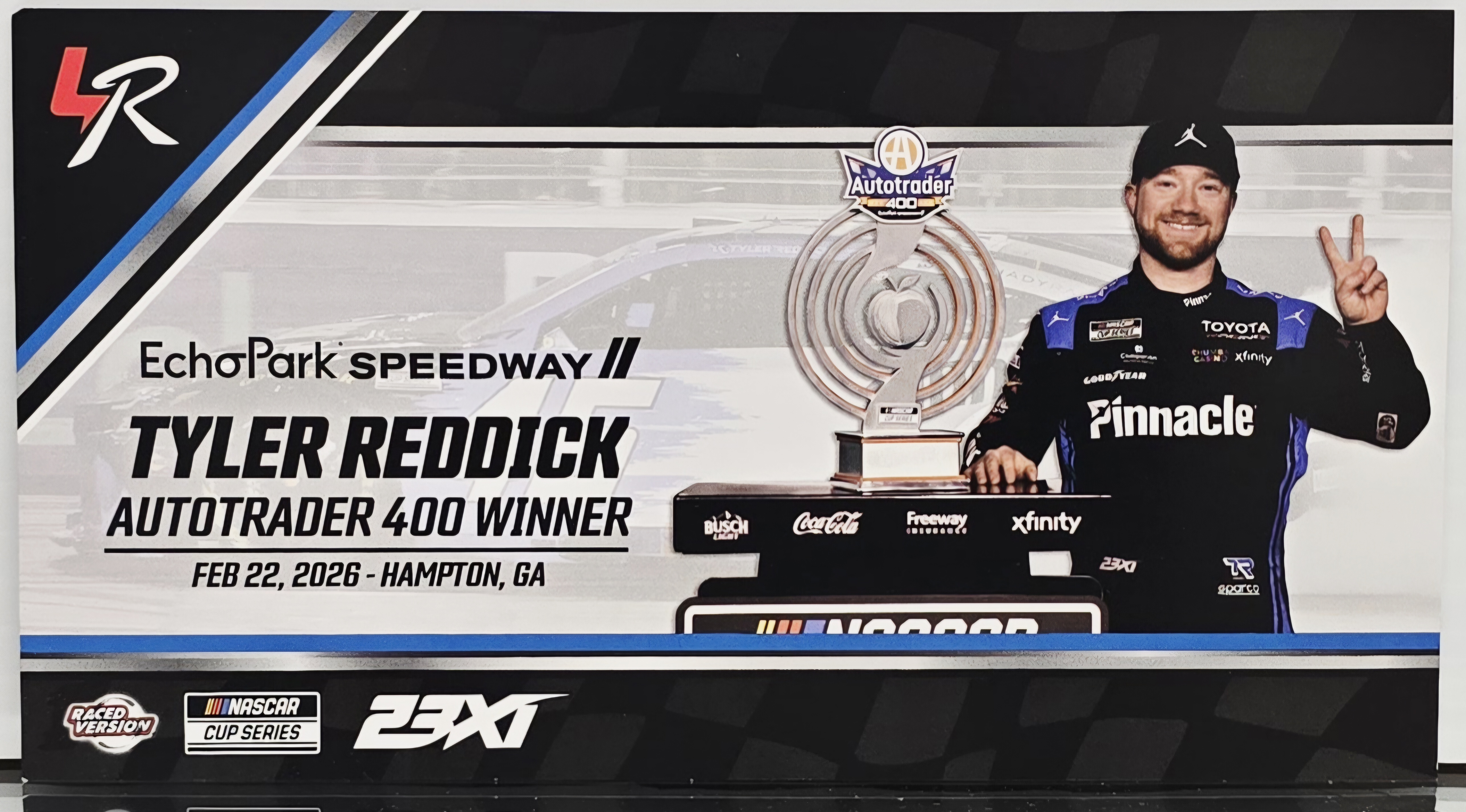 AUTOGRAPHED TYLER REDDICK 2026 ATLANTA WIN PINNACLE RACED VERSION