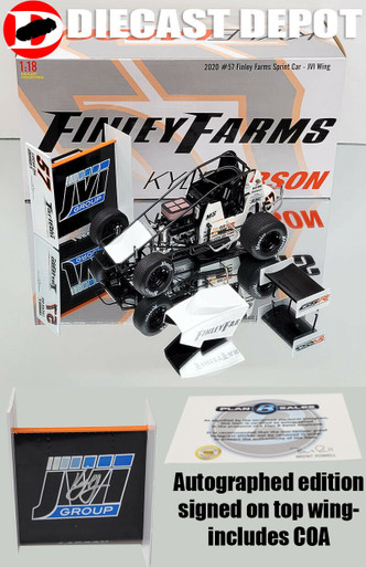 AUTOGRAPHED KYLE LARSON 2020 FINLEY FARMS SPRINT CAR 1/18 GMP