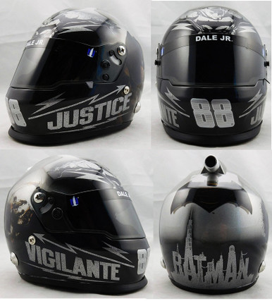 batman vs superman bike helmet DALE EARNHARDT JR 2016 BATMAN VS SUPERMAN MINIATURE REPLICA HELMET