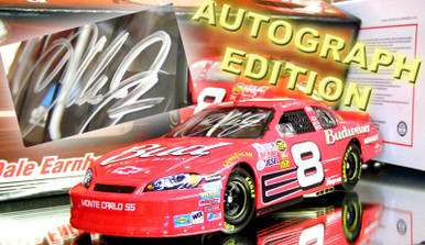 DALE EARNHARDT JR 2007 BUDWEISER AUTOGRAPHED 1/24 MOTORSPORTS