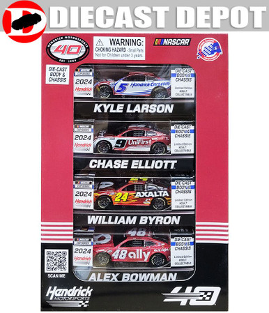 DIECAST CHASSIS* HENDRICK MOTORSPORTS 40TH ANNIVERSARY 4-CAR SET