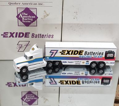 GEOFF BODINE #7 EXIDE BATTERIES TRANSPORTER 1/64 WINROSS 