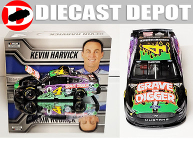 KEVIN HARVICK 2021 GRAVE DIGGER #4 MUSTANG 1/24 ACTION COLLECTOR