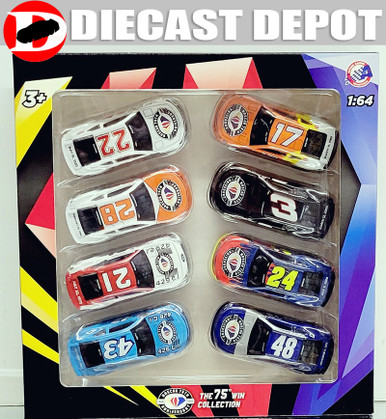 NASCAR 75TH ANNIVERSARY 75 WINS COLLECTION 8-CAR SET 1/64 ACTION 