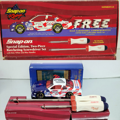 DALE EARNHARDT SR SNAP-ON TWO PIECE RATCHETING SCREWDRIVER SET W