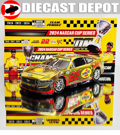 JOEY LOGANO 2024 CUP 3X CHAMPION COLOR CHROME 1/24 ARC DIECAST