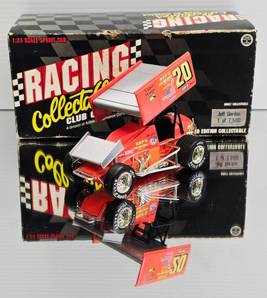 JEFF GORDON 1996 HAP'S SPRINT CAR 1/24 ACTION DIECAST (WORN BOX)