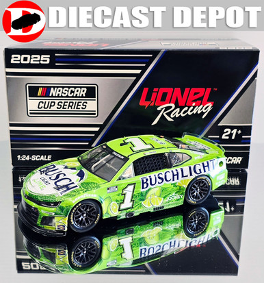 AUTOGRAPHED ROSS CHASTAIN 2025 BUSCH LIGHT LIME 1/24 ARC DIECAST