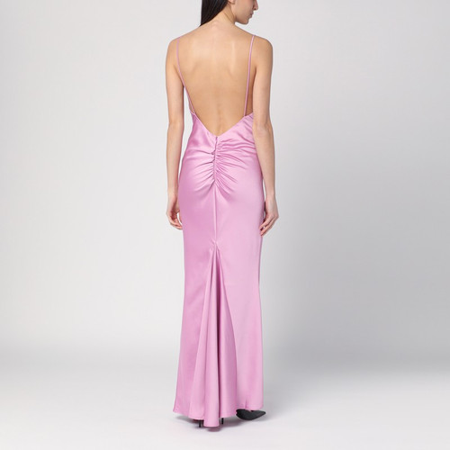 THE ANDAMANE Peony colour dress with back draping LP-T170130ATNP229/Q_ANDAM-PE_102
