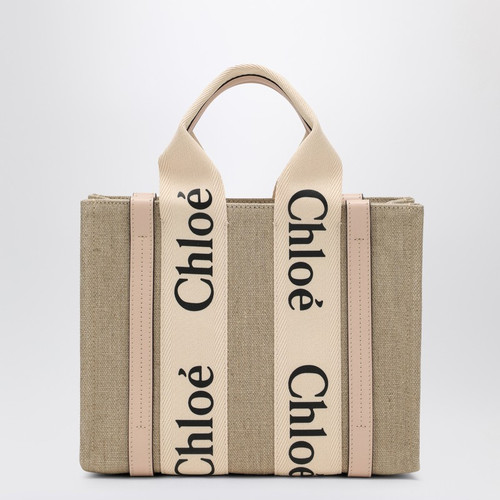 Chloé Woody little bag in beige canvas LP-CHC22AS397I26/R_CHLOE-6J5_100