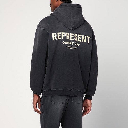 Represent Washed black oversized hooded sweatshirt LP-OCM41113CO/R_REPRE-0330_323