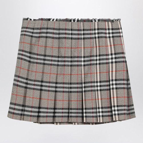 Burberry Grey wool kilt skirt with Check pattern LP-8113042167564/R_BURBE-C3142_111