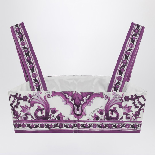 Dolce & Gabbana Dolce&Gabbana Purple Maiolica print top in poplin LP-F7U70THH5EN/R_DOLCE-IP3TN_102