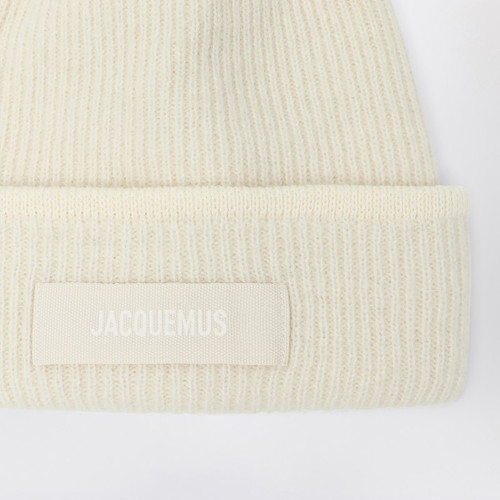 JACQUEMUS Ribbed wool hat off white LP-24HACU0066AK00227/R_JACQM-110_100