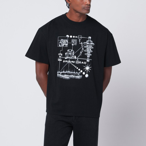 Brain Dead Black Mind Puzzle T-shirt LP-BDS25T0O0044CO/Q_BRAID-BLK_323