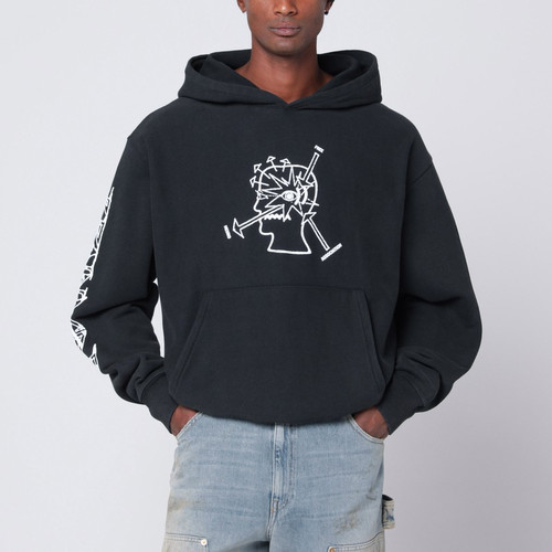 Brain Dead Faded black Neuro Free Association sweatshirt LP-BDP25TO90044CO/Q_BRAID-WB_323