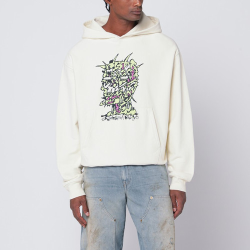 Brain Dead Light beige Scrambled Head sweatshirt LP-BDS25T090044CO/Q_BRAID-NT_323
