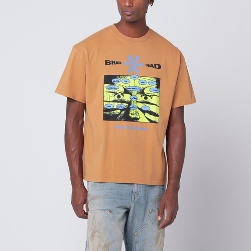 Brain Dead Cumin-coloured Information Age Occultism T-shirt LP-BDP25TO00044CO/Q_BRAID-CU_323