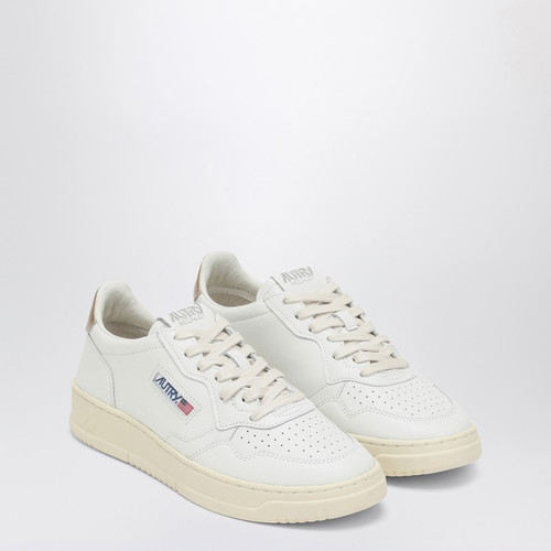 AUTRY Medalist white/gold leather trainer LP-AULWLL06/R_AUTRY-LL06_500