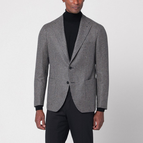 Tagliatore Beige/grey houndstooth double-breasted jacket LP-1SMC22K440015/R_TAGLT-ET954_202