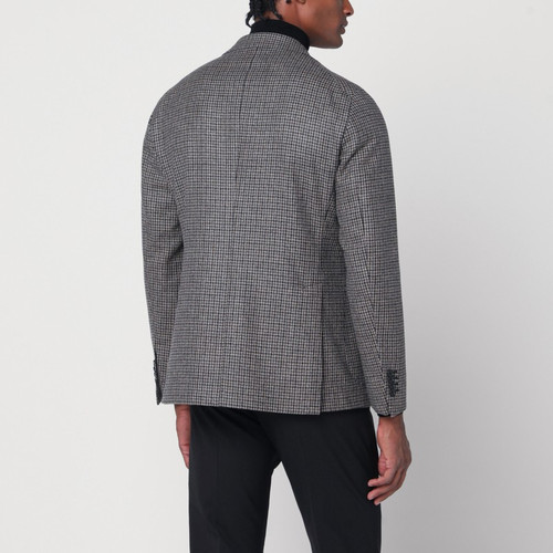 Tagliatore Beige/grey houndstooth double-breasted jacket LP-1SMC22K440015/R_TAGLT-ET954_202