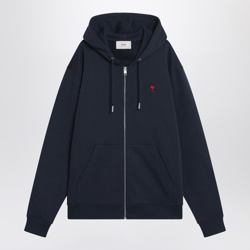Ami Paris Midnight blue Ami De Coeur zip-up sweatshirt LP-BFUSW435730/R_AMI-430_323