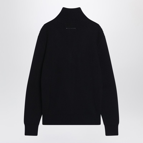 MM6 Maison Margiela Black cotton zip-up cardigan LP-SH0AM0028M13039/R_MM6-900_323