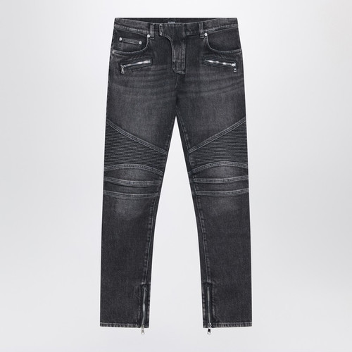 Balmain Grey washed slim biker jeans LP-FH1MG115DF82/R_BALMA-9AZ_310