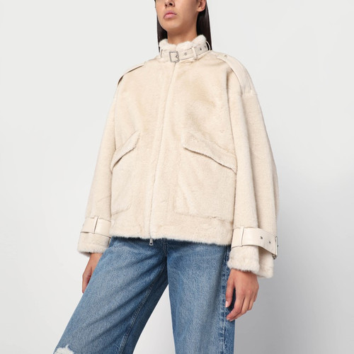 Sword 6644 Bomber in ivory eco fur LP-9034EKO/R_SWORD-SOYA_102