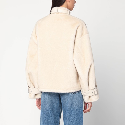 Sword 6644 Bomber in ivory eco fur LP-9034EKO/R_SWORD-SOYA_102