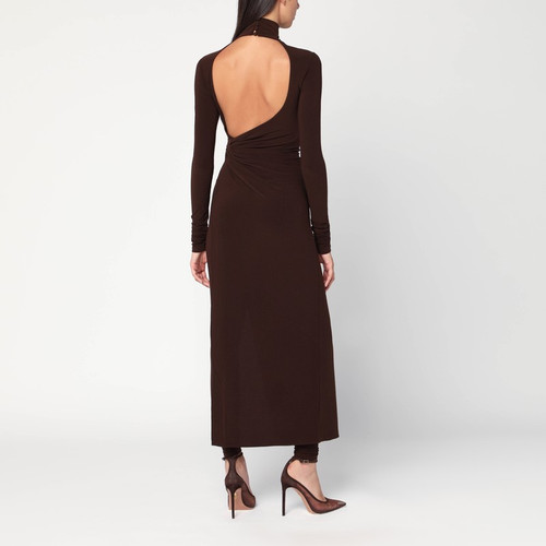THE ANDAMANE Tessa jumpsuit in brown jersey LP-T180111ATJP107/R_ANDAM-DB_102
